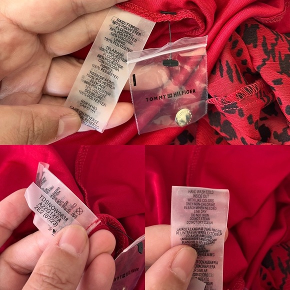 NWOT Tommy Hilfiger Smocked Neck Chiffon Shift Dress 8 - Picture 13 of 13